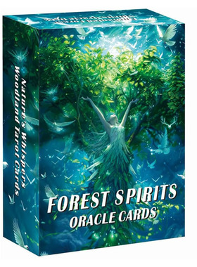 原创 绿色精灵神谕Forest Spirits Oracle天地盖12X8.7CM英文卡牌