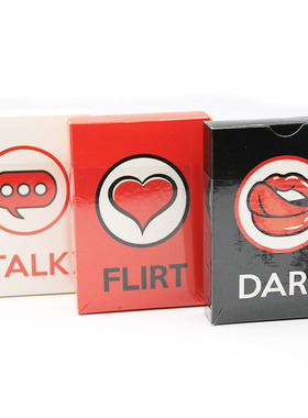 Talk Flirt or Dare 谈话诱惑大冒险三合一 英文桌游卡牌情侣游戏