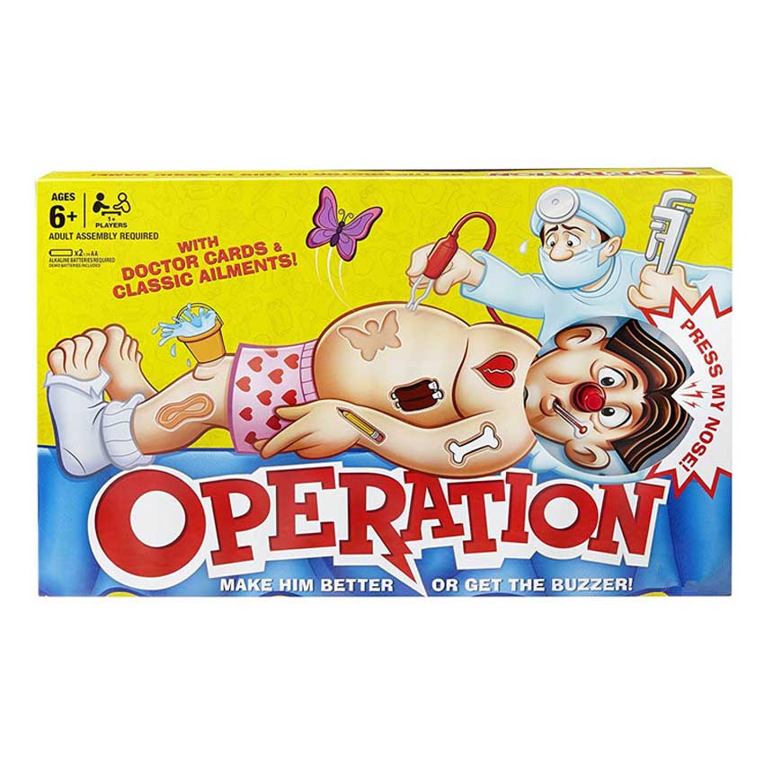 Classic Operation Game NEW Action手术游戏红色版英文桌游