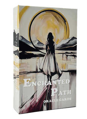 白色手绘神谕卡Enchanted Path Oracle Cards 12X7 CM 天地盖英文