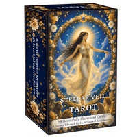 原创星辰面纱塔牌Stellar Veil Tarot天地盖12×7cm 英文卡牌游戏