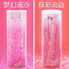 抖音同款网红文具盒多功能大容量笔盒潮女孩 1-3年级简约透明ins少女创意个性流沙儿童小学生铅笔盒