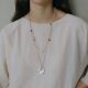 SOFT ROOM编绳天然碎石项链女可调节镀银吊坠小众设计感细款 百搭