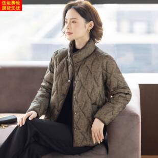 羽绒服妈妈款短款冬装外套2025新款洋气加厚冬天上衣服中老年人女