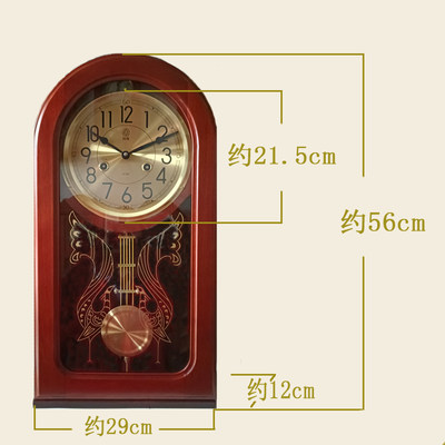 包邮复古机械挂钟老式发条上链摆钟墙壁挂钟客厅摆钟纯铜机芯时钟