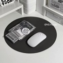 NS Planet皮革鼠标垫圆形桌垫细皮纹防水防油纯色桌搭可定制尺寸