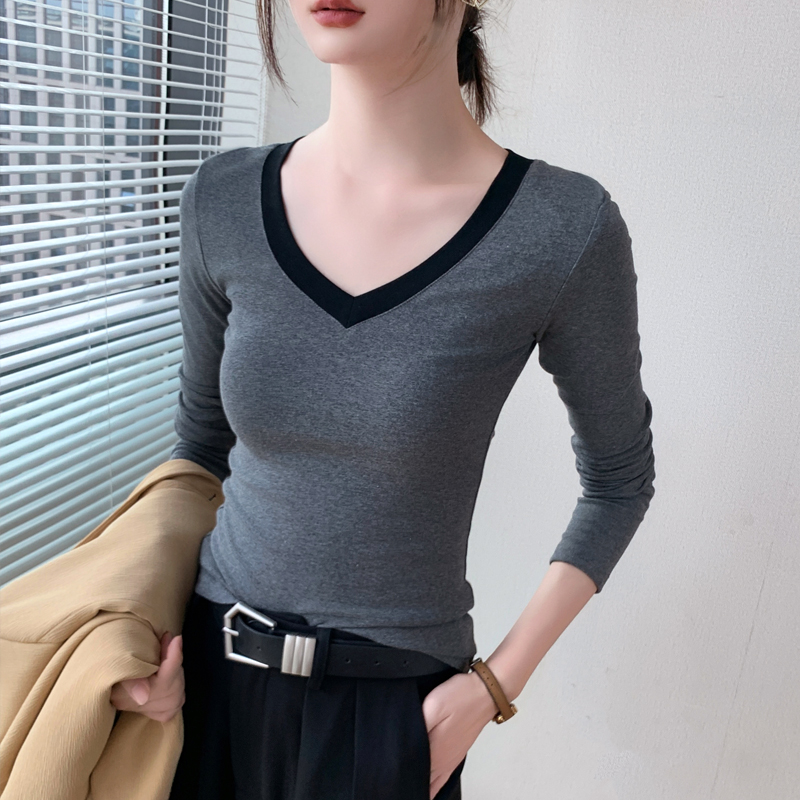 歌倍尚长袖西装内搭打底衫女