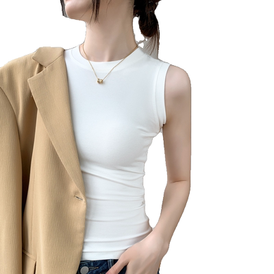 遮副乳紧身女内搭背心无袖