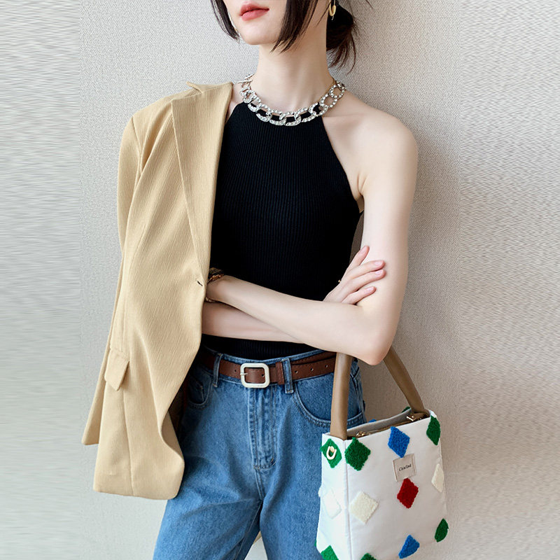 歌倍尚网红辣妹纯欲风内搭外穿小众设计感纯色无袖针织吊带背心女,女装/女士精品,背心吊带,淘宝优惠券,粉丝福利购,淘宝优惠卷