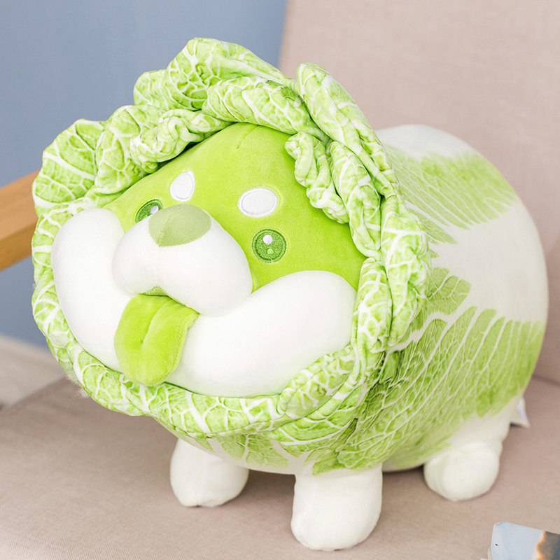蔬菜精灵菜狗娃娃抱枕女生睡觉小菜狗玩偶网红白菜狗公仔小狗正品