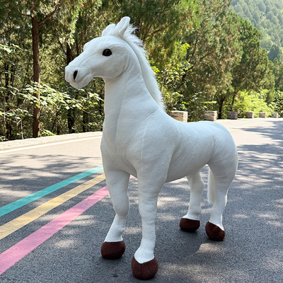 马玩偶大号仿真白龙马可坐骑玩具
