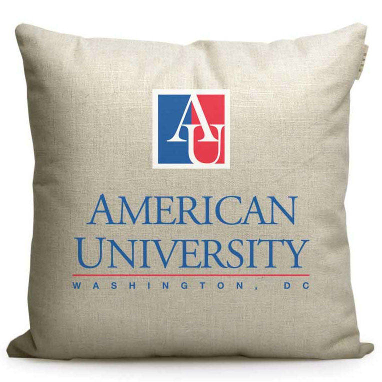 美国大学au美利坚大学纪念品留学礼品定制校友会校徽靠垫抱枕