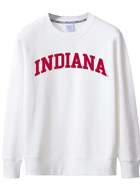 新款Indiana University美国印第安纳大学纪念衫纯棉薄款套头卫