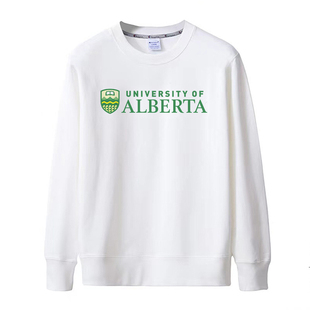 新款英国阿尔伯塔大学纯棉纪念衫男女衣服春秋季薄款宽松套头