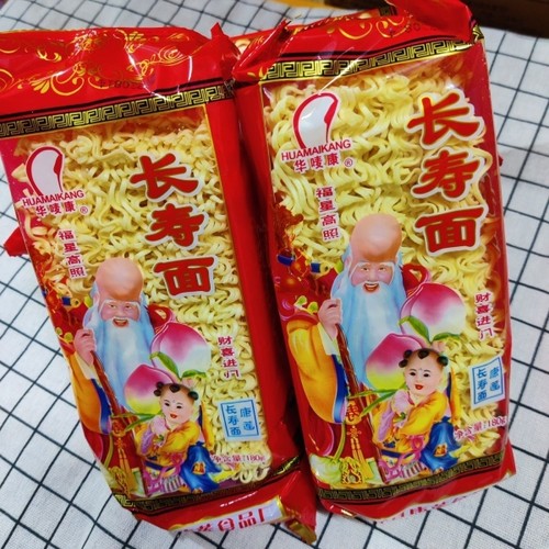 华唛康新鲜长寿面整箱24包独立小包装非油炸食品适合炒煮
