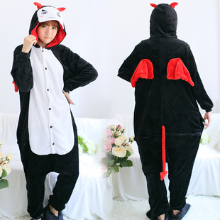 万圣节服装cosplay恶魔演出服动画片卡通衣服情侣大人魔鬼表演服