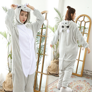 万圣节cos男女灰河马演出服饰卡通动物表演服动画片角色扮演衣服