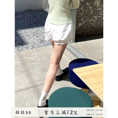 花苞南瓜短裤2026夏花边休闲裤子
