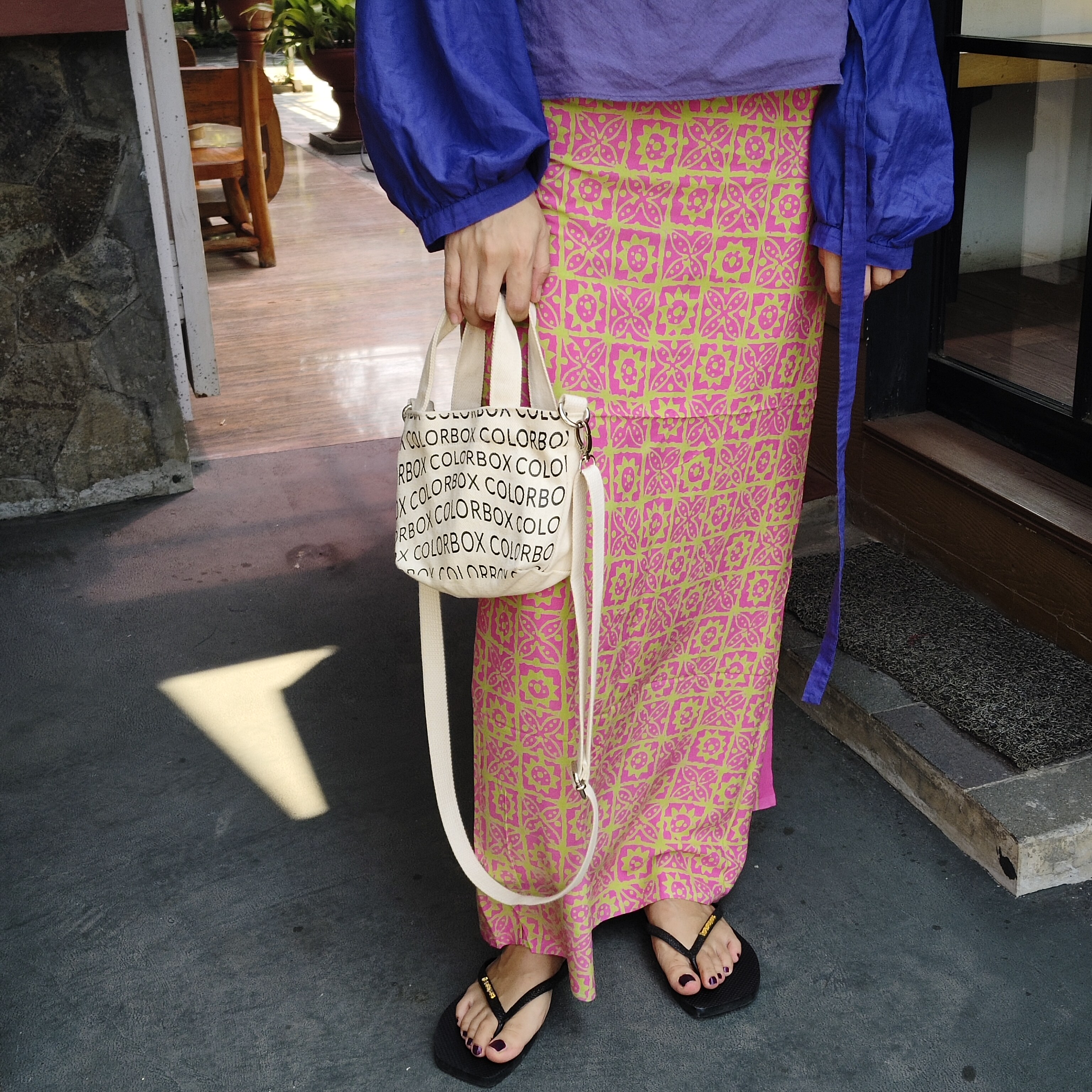 印尼手工蜡染Batik裹布高腰半身裙