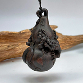 达拉干沉香雕刻祥龙葫芦手把件文玩福禄招财随身盘玩实木汽车挂件