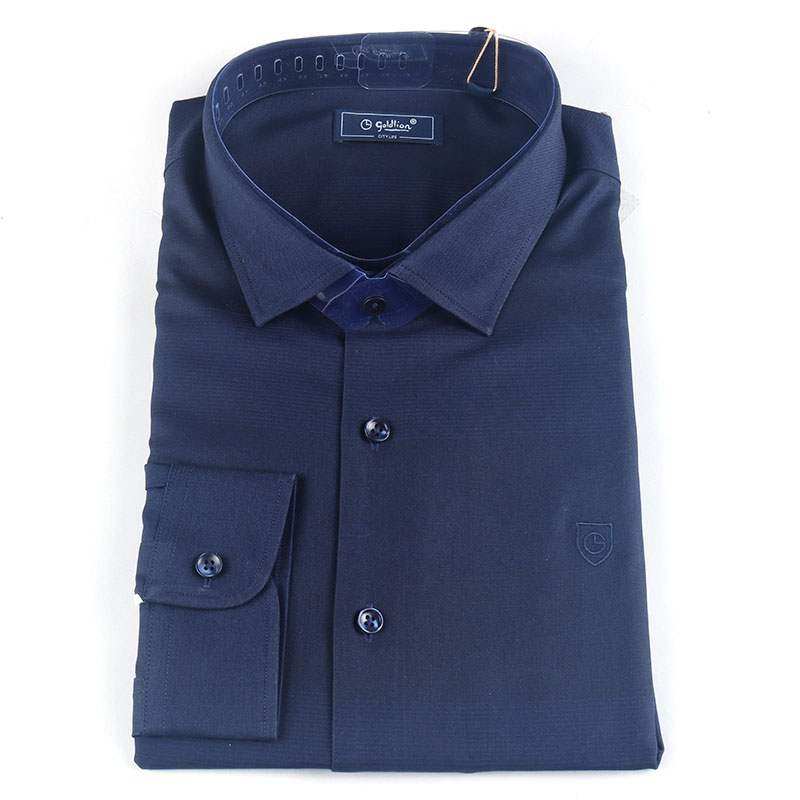 金利来男装长袖衬衫纤维氨纶商务图标衬衣秋常规版mcl20131420-95