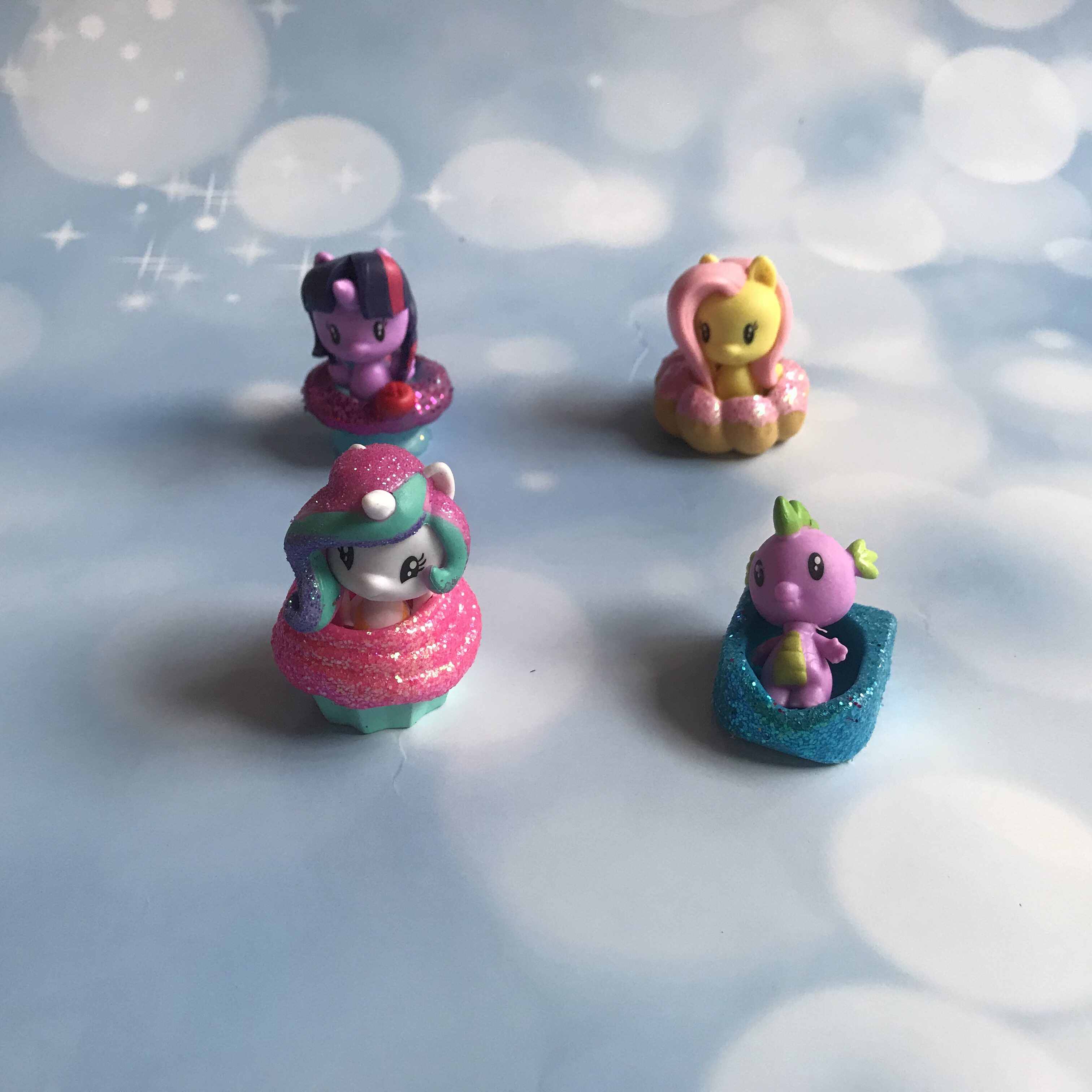 迷你梦幻马卡龙套装小马宝莉 紫悦 柔柔女孩玩具摆件手办生日礼物