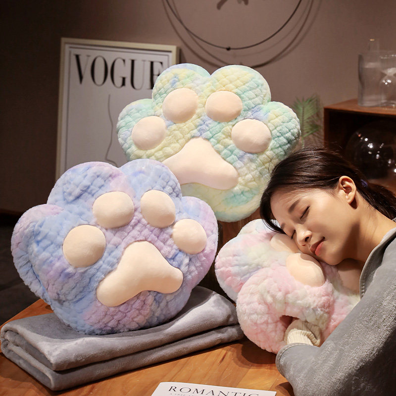 猫爪暖手抱枕被子两用加厚冬季汽车办公室午睡枕头折叠毛毯二合一,居家布艺,抱枕被,淘宝优惠券,粉丝福利购,淘宝优惠卷