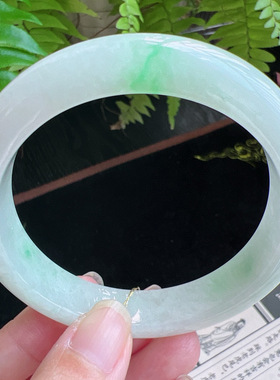 59圈口缅甸天然A货老坑种玉镯平洲翡翠手镯精选编号051D0316