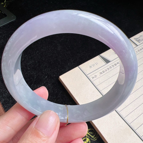 58圈口缅甸天然A货老坑种玉镯平洲翡翠手镯精选编号062D0407E