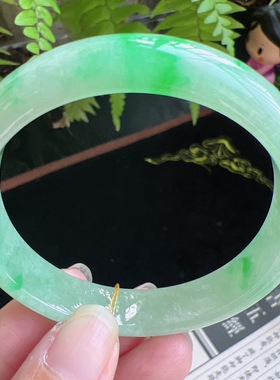 53圈口缅甸天然A货老坑种玉镯平洲翡翠手镯精选编号058D0316