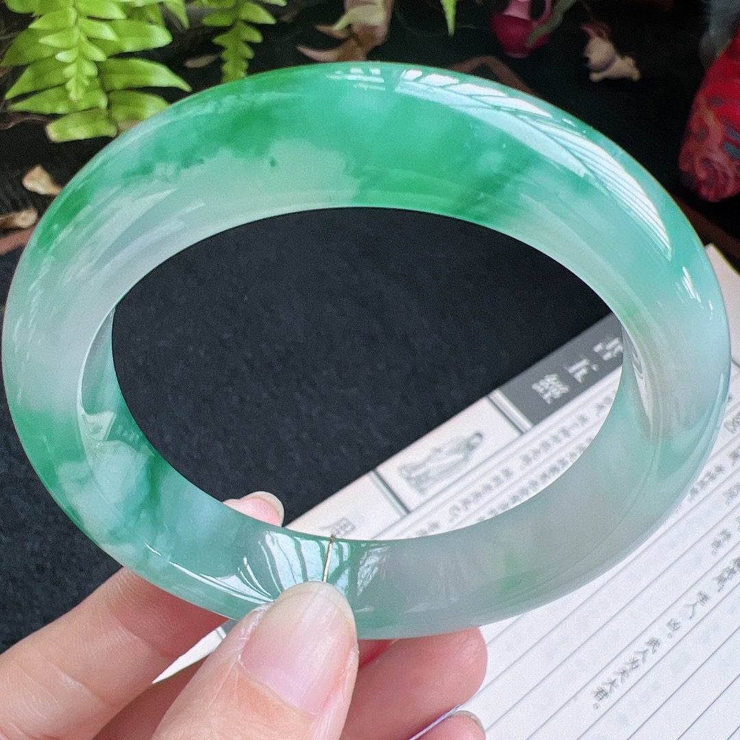 58圈口缅甸天然A货老坑种翡翠手镯玉镯子平洲翡翠手镯精选,珠宝/钻石/翡翠,手镯,淘宝优惠券,粉丝福利购,淘宝优惠卷