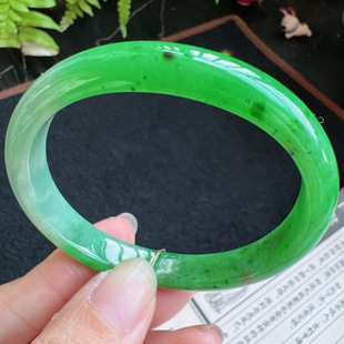 贵妃53圈口缅甸天然A货老坑种翡翠手镯玉镯子平洲直供099D0128