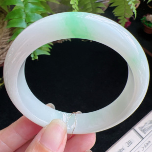 56圈口缅甸天然A货老坑种玉镯平洲翡翠手镯精选编号051D0325