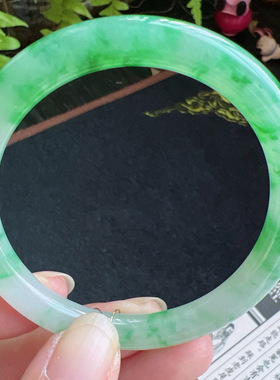 圆条53圈口缅甸天然A货老坑种翡翠手镯玉镯子平洲直供098D0131