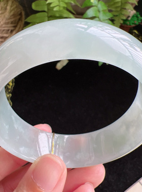 58圈口缅甸天然A货老坑种玉镯平洲翡翠手镯精选编号062D0411E