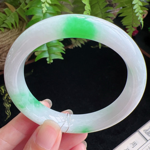 56圈口缅甸天然A货老坑种玉镯平洲翡翠手镯精选编号049D0325E