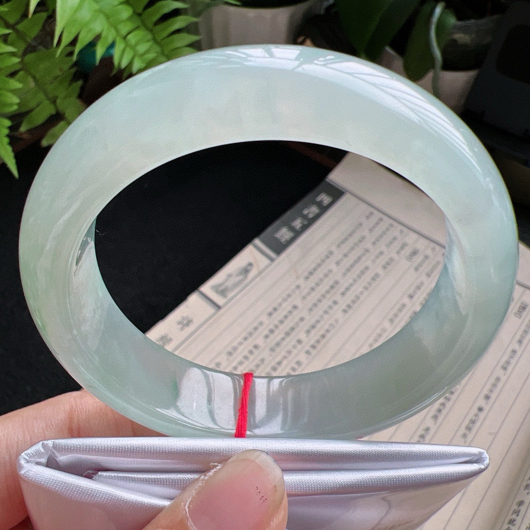 58圈口缅甸天然A货老坑种翡翠手镯玉镯子平洲翡翠手镯精选