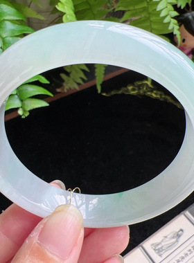 56圈口缅甸天然A货老坑种玉镯平洲翡翠手镯精选编号051D0310E