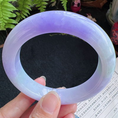 正圈59圈口缅甸天然A货老坑种翡翠手镯玉镯子平洲直供047D0128