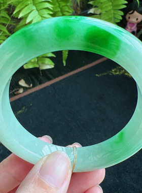 正圈55圈口缅甸天然A货老坑种翡翠手镯玉镯子平洲直供099D0128