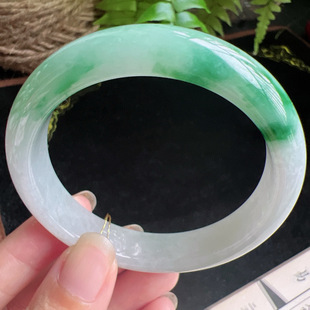 54圈口缅甸天然A货老坑种玉镯平洲翡翠手镯精选编号051D0326E
