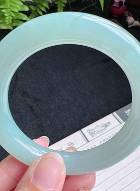 圆条56圈口缅甸天然A货老坑种翡翠手镯玉镯子平洲直供077D0130E