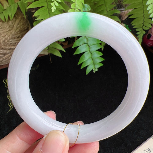 圆条54圈口缅甸天然A货老坑种玉镯平洲翡翠手镯精选编号051D0410E