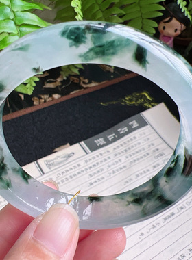 56圈口缅甸天然A货老坑种玉镯平洲翡翠手镯精选编号048D0307E