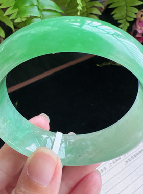 57圈口缅甸天然A货老坑种玉镯平洲翡翠手镯精选编号099D0303