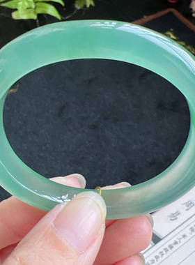 贵妃51圈口缅甸天然A货老坑种翡翠手镯玉镯子平洲直供077D0202E