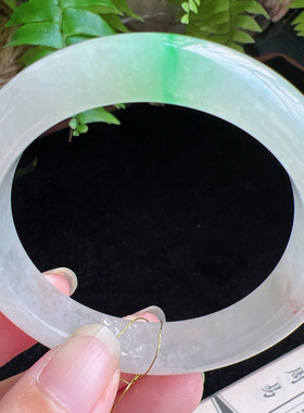 52圈口缅甸天然A货老坑种手镯玉镯平洲翡翠手镯精选编号049D0323E