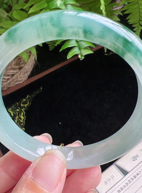 56圈口缅甸天然A货老坑种玉镯平洲翡翠手镯精选编号051D0310E