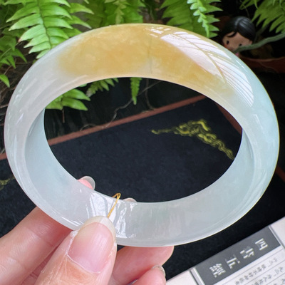 58圈口缅甸天然A货老坑种翡翠手镯玉镯子平洲直供077D0128