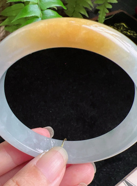 59圈口缅甸天然A货老坑种玉镯平洲翡翠手镯精选编号047D0329E